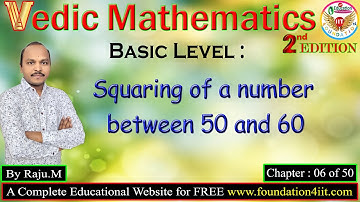 Squaring of a Number Between 50 and 60 || Vedic Maths Trick # 06 ||