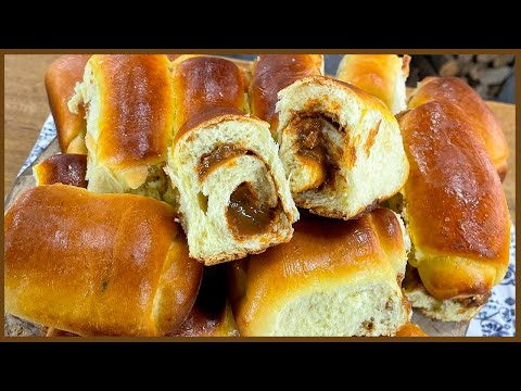 PÃO CASEIRO RECHEADO COM DOCE DE LEITE I DE UM JEITO QUE VOCÊ NUNCA VIU - Na Cozinha com Eli