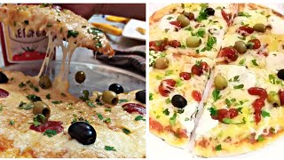 بيتزا المقلا  دوبل فرماج في 5دقائق  سهله و سريعةpizza double fromage à la poêle rapide et facile