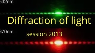 diffraction of light.. Grade 12 LS ... session 2013...wave aspect of light .. diffraction pattern