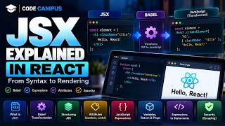 Information JSX in React | Babel, Expressions, Attributes & Security | React | Part 20 | @CodeCampus-11 Update