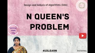 N Queens problem using backtracking algorithm | Backtracking| DAA