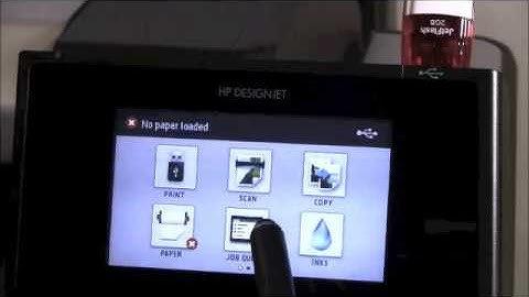 HP Designjet T3500 Production eMFP How To Use Video Series - Navigating the Front Panel
