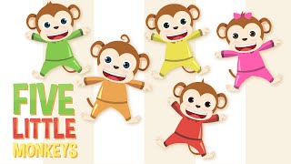 Five Little Monkeys Jumping On The Bed | Kids Songs | Baby Songs