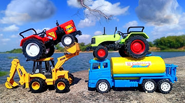 Crane Loading PARLE-G Bull Cart | Mini Tractor | Parle g Loading | tractor video