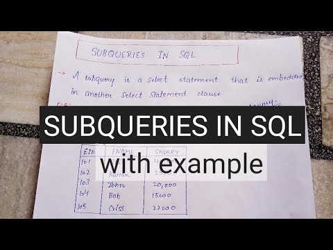 SUBQUERIES IN SQL|#masterSQL