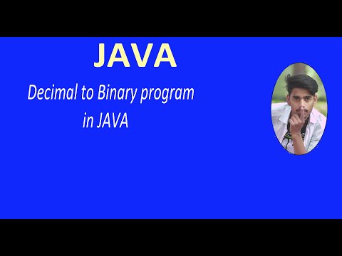 Program Decimal to Binary in Java