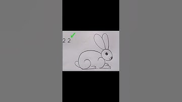 How to draw rabbit drawing from 22 number easy step by step #trending #queenart