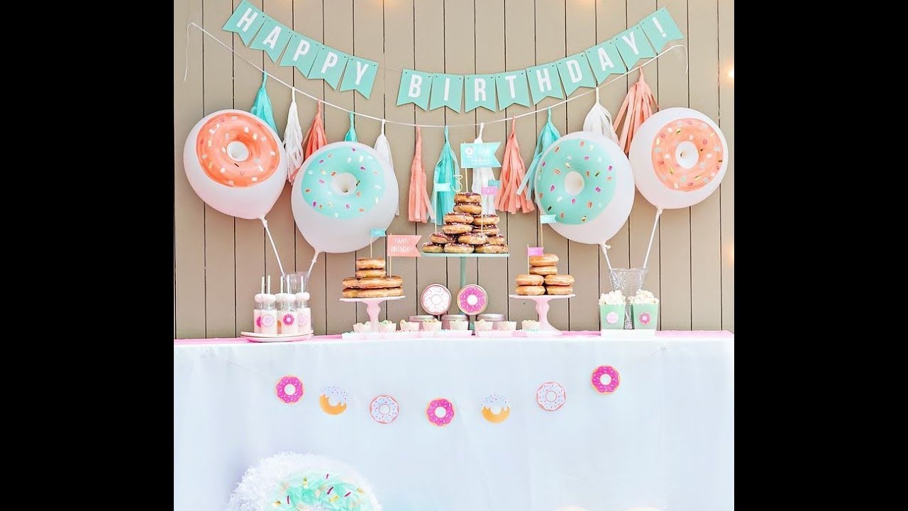 Decoracion Para Fiesta De Donas Donut Party Youtube
