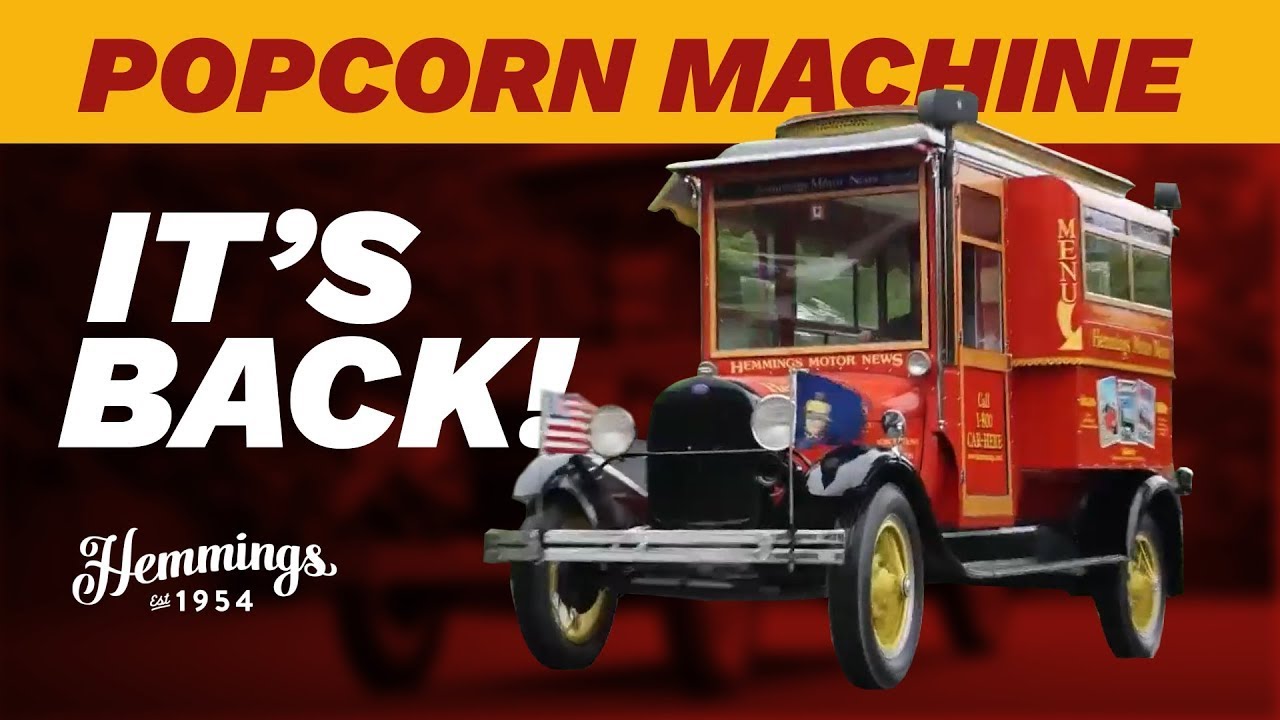 POPCORN WAGON RETURNS! Hemmings Replica 1929 Ford AA Cretors 11/2 Ton