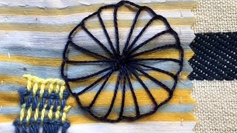 36. Buttonhole wheel embroidery- stitch along - dictionary of stitches - slow stitch
