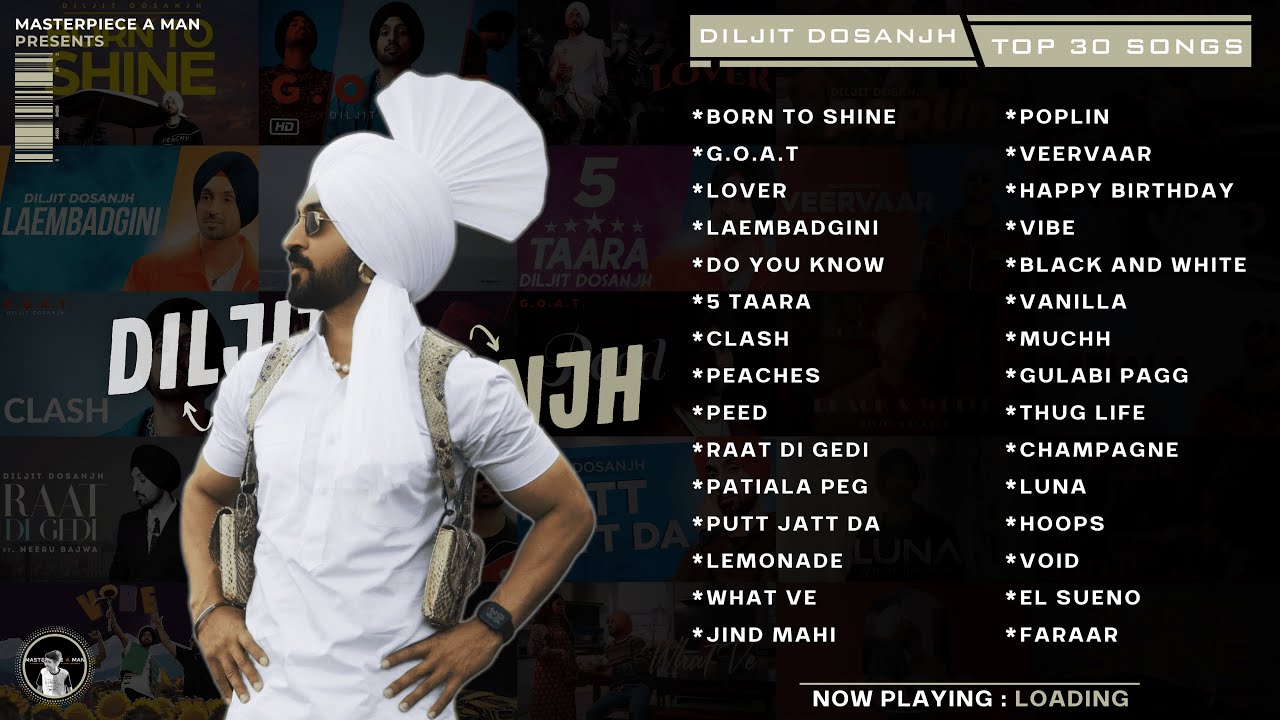 Diljit Dosanjh Top 30 Songs  Punjabi Jukebox 2023  Diljit Dosanjh Punjabi Songs  MasterpieceAMan