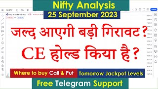 Nifty Weekly Prediction 25 September 2023 Calls Options Put Call Buy Level Bank Nifty Options