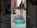 He Thought This Floor Was FAKE Funny Edits Shorts Streetart 3dillusion Trendingnow