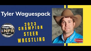 Tyler Waguespack is Your 2023 PRCA Steer Wrestling World Champion