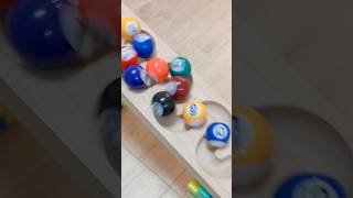 Marble Run ASMR ⭐︎ #85 | Wave &amp; Spiral Course &amp; Billiard Balls #Shorts #marblerun