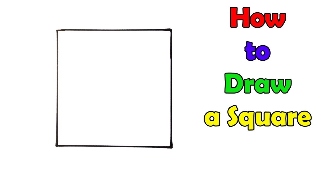 Step by step tutorial How to draw a perfect square