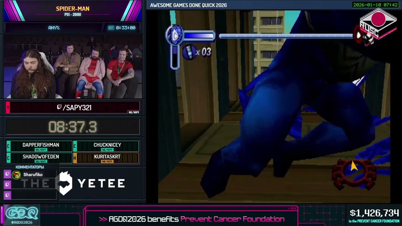 [RU] Spider-Man [Any%] от @Sapy - 