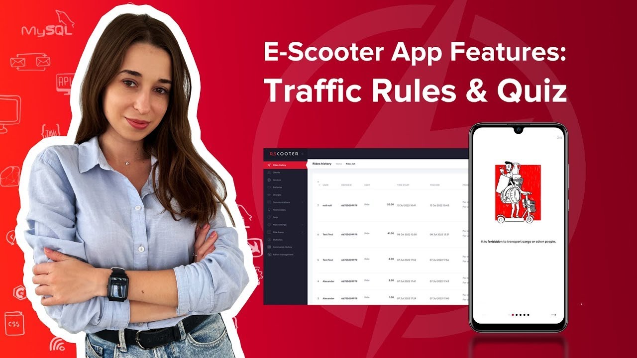 E-Scooter App Features: Traffic Rules & Quiz