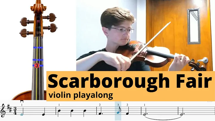 Scarborough Fair violin playalong (beginner)