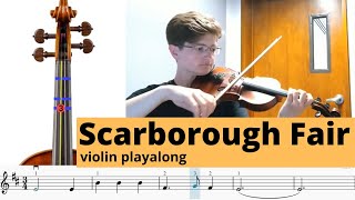 Scarborough Fair violin playalong (beginner)