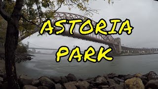 ⁴ᴷ Walking Tour of Astoria Park, Queens, New York City in the Rain