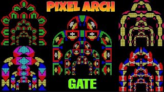 RGB pixel Arch gate