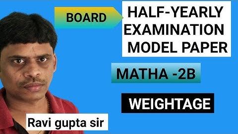BOARD MATHS -2B HALF-YEARLY EXAMINATION  MODEL PAPER /INTER SECOND YEAR