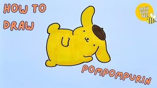 🎨Learn how to draw Pompompurin from Hello Kitty- easy drawing tutorial @DrawwithBee 