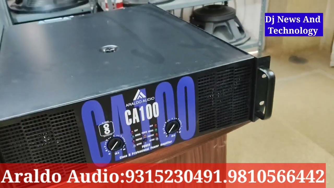 Araldo Audio Amplifier Model number CA100 blue 7000w 4om high quality amplifier