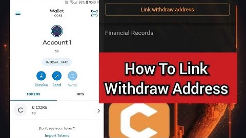 How to link core withdraw address in Satoshi app | Satoshi app core withdraw address link | #satoshi