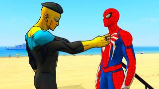 Invincible Vs Spiderman - Slap Battle - Spiderman Extreme Jumpfalls Funny Ragdoll Moments Episode 8