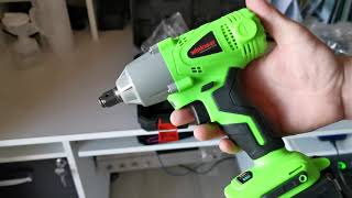 Unboxing impact driver wrench brushless 98v 12800 mah 280nm 2500 rpm best value 80€ schlagschrauber