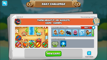 Btd6 Advanced challenge - Think about it - January 27 2023