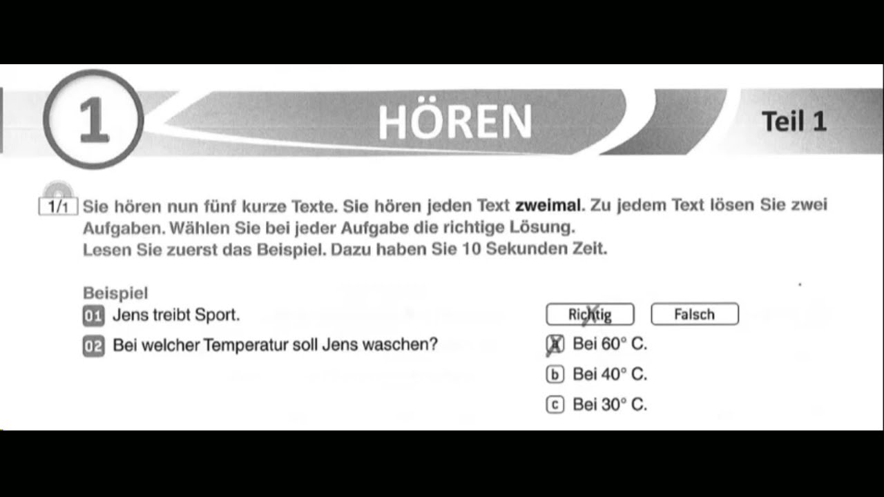 1- Hören Zertifikat b1 Goethe/Ösd Tricks طرق و تقنيات التعامل
