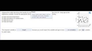 Suppose the scatter plot shows the results of a survey of 33 randomly selected