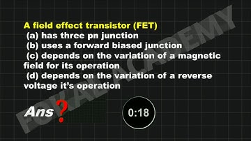 ANALOG ELECTRONICS || FET AMPLIFIERS IMPORTANT MCQ MINI MOCK TEST 6 | ESE | ISRO || BARC PREPARATION