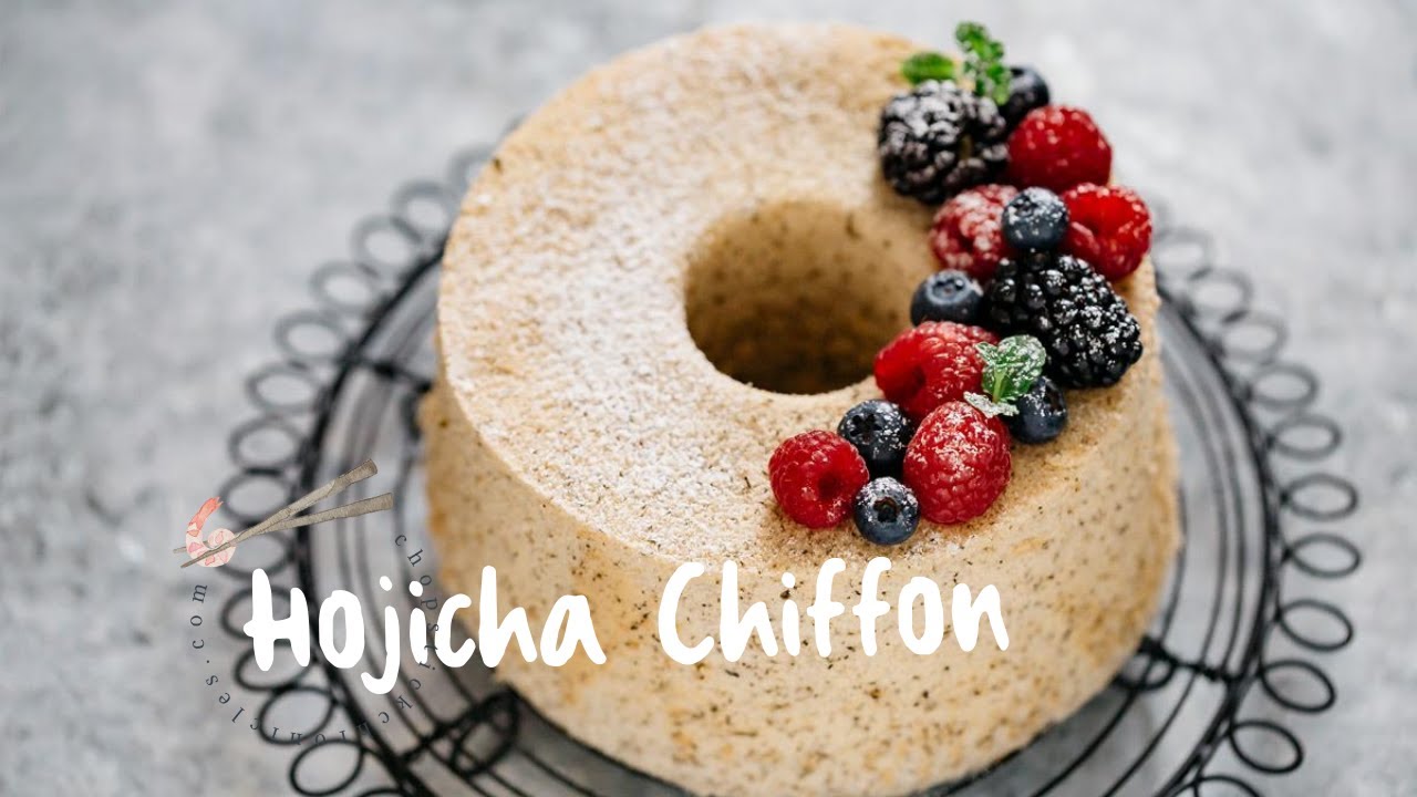 Hojicha Chiffon Cake | Chopstick Chronicles