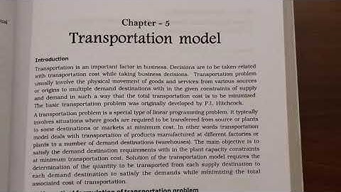 Transportation problem Introduction by STENCY V S