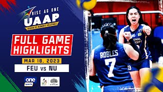 NU vs. FEU round 1 highlights | UAAP Season 85 Women's Volleyball - Mar. 18, 2023