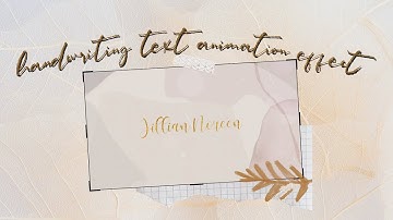 handwriting text animation effect tutorial using powerpoint & filmora