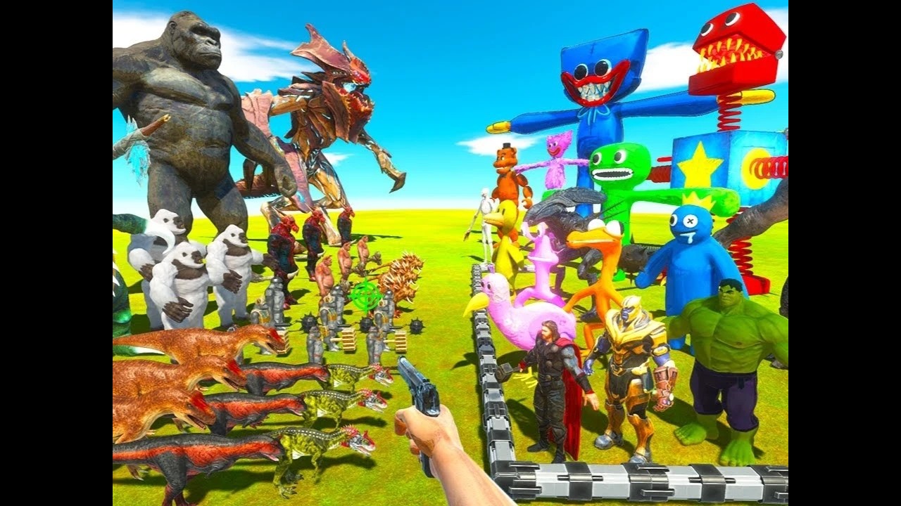 King Kong vs Superheroes | Ultimate FPS Battle in Animal Battle Simulator!