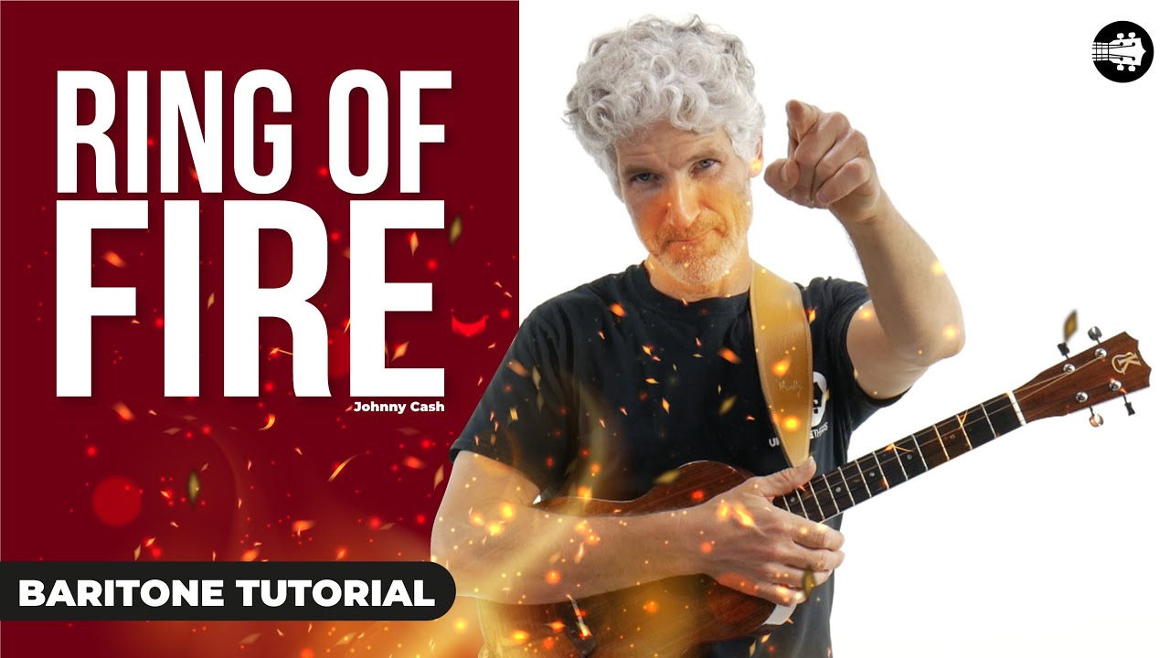 Ring Of Fire - Johnny Cash | Baritone Ukulele Tutorial 🔥🔥🔥