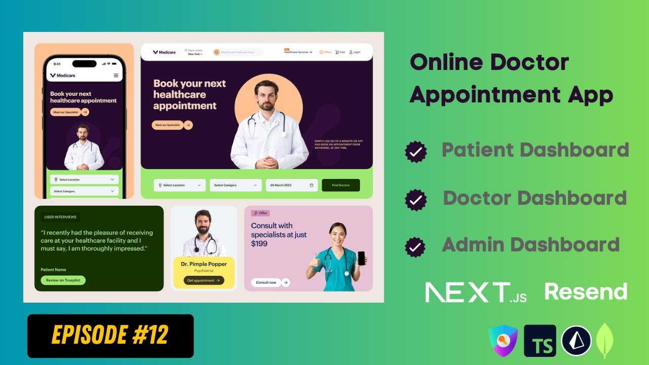 EP12 Doctor Signup, Email Verification & Onboarding Logic: Online Doctor Booking App Development