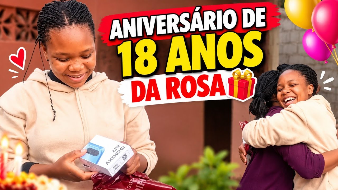 Ela CHOROU de EMOÇÃO 😭: Dei um CELULAR para MANA ROSA de presente no ANIVERSÁRIO de 18 Anos 🎁