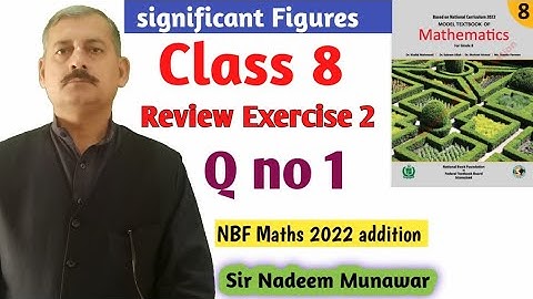 Class 8 Review Exercise 2 Q no 1 NBF Maths  federal  board New Book 2022  Sir Nadeem Munawar