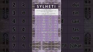 NUMBERS IN THE SYLHETI LANGUAGE