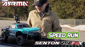ARRMA Senton 3S BLX 4x4 Speed Run with Gopro GPS Telemetry Speedometer