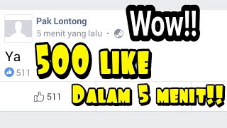 Wow!!! 500 Like dalam 5 menit || auto like screenshot 3