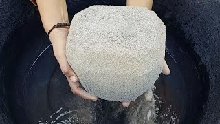 ASMR: VERY SOFT 🌪DUSTY 🤤FINE PURE SAND BIG BLOCKS CRUMBLING   SHAVING IN LOTS OF WATER💦💦💦💦